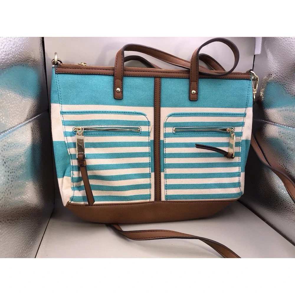 Tommy Hilfiger Satchel/Tote Top Handle Or Crossbody Strap Multi Pockets With Zip